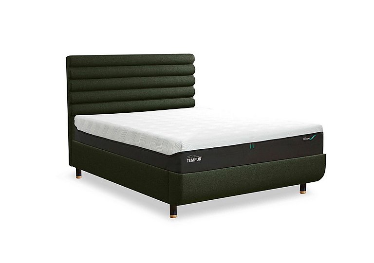 TEMPUR - Arc Disc Ottoman Bed Frame with Vectra Headboard - King Size - Dark Green