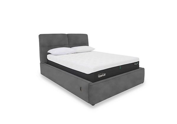 Stark Fabric Electric Ottoman Bed Frame  King Size  Graphite | Bed Sava