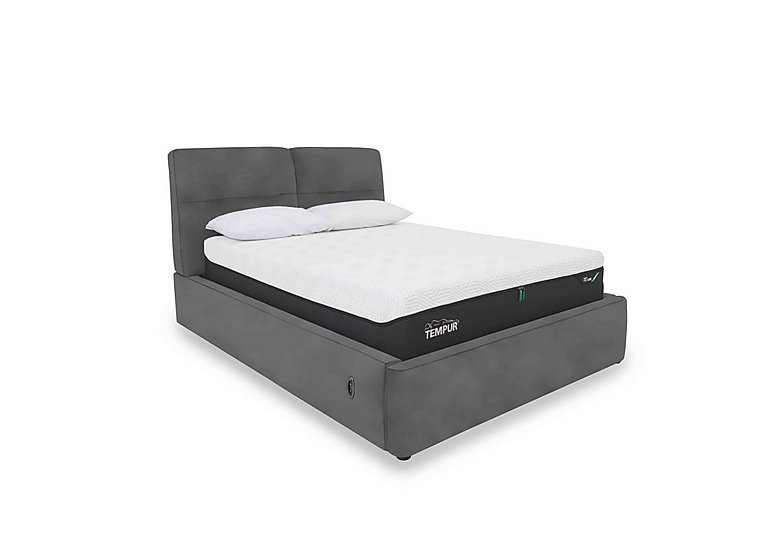 Stark Fabric Electric Ottoman Bed Frame - Super King - Graphite