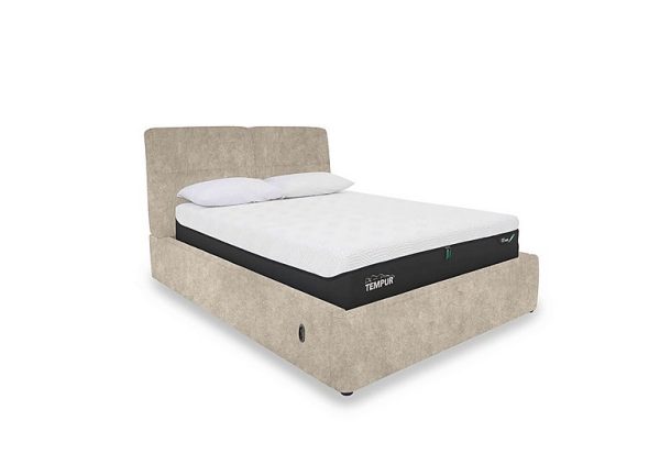 Stark Fabric Electric Ottoman Bed Frame  King Size  Cream | Bed Sava