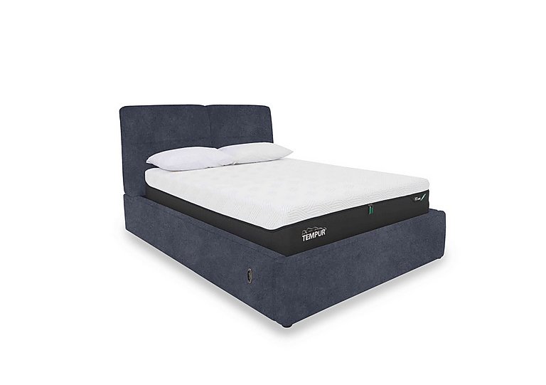 Stark Fabric Electric Ottoman Bed Frame - Super King - R23 Blue