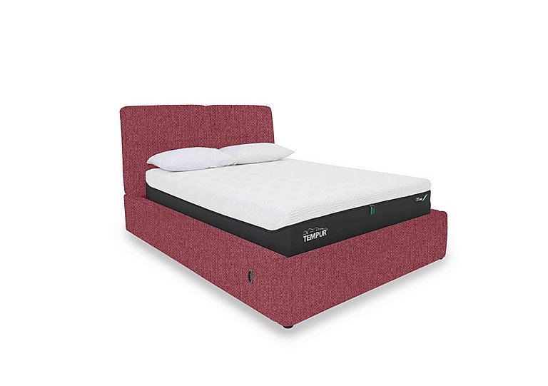 Stark Fabric Electric Ottoman Bed Frame - Super King - Red