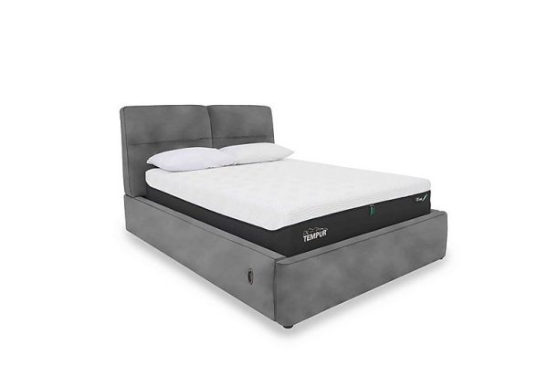 Stark Fabric Electric Ottoman Bed Frame  Super King  Dove | Bed Sava