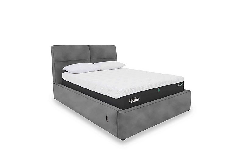 Stark Fabric Electric Ottoman Bed Frame - Super King - Dove
