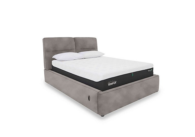 Stark Fabric Electric Ottoman Bed Frame - Super King - Marble