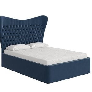 Caesar Bedframe  Double  Velvet Navy | Bed Sava