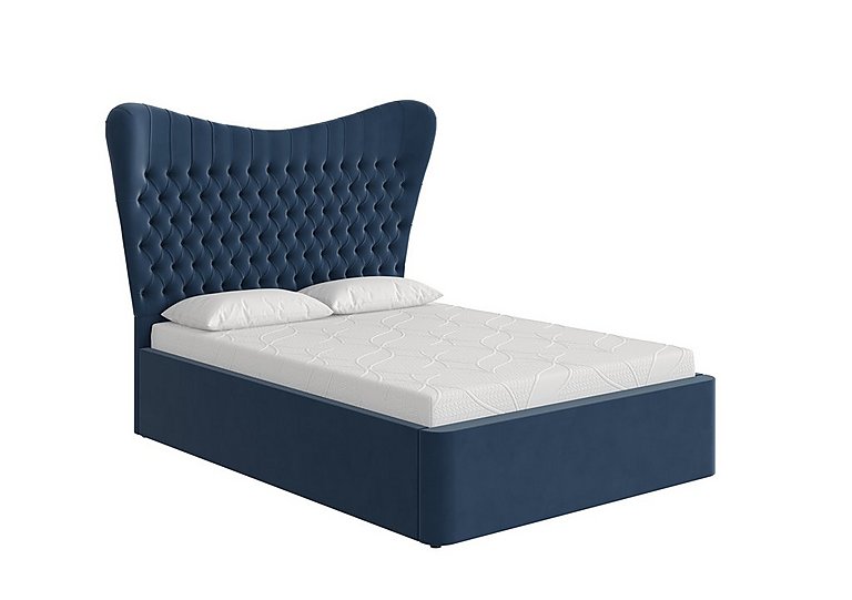 Caesar Bedframe - Double - Velvet Navy