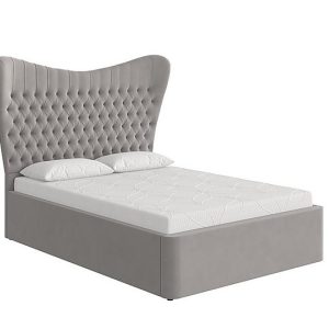 Caesar Bedframe  Double  Velvet Slate | Bed Sava