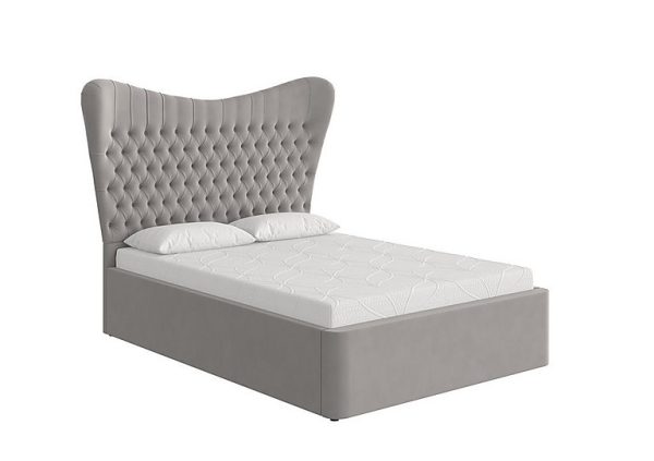 Caesar Bedframe  Double  Velvet Slate | Bed Sava