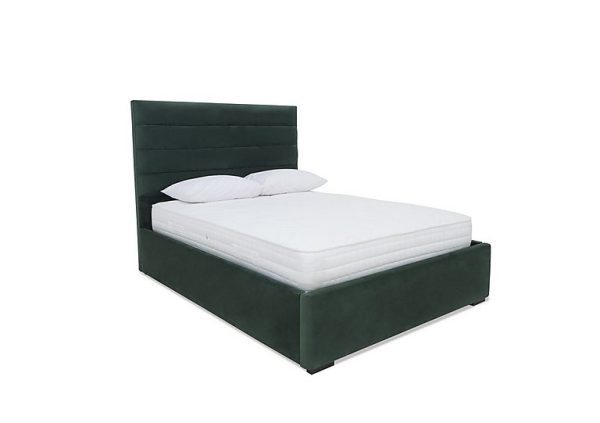 Sleep Story  Horizon Electric Ottoman Bed Frame  Super King  Plush Emerald | Bed Sava