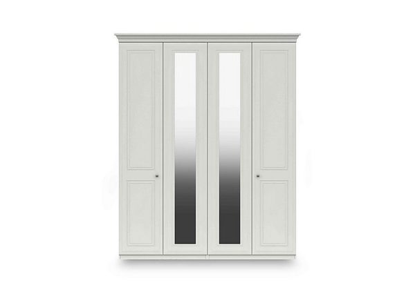 London Bedrooms  Marylebone Tall 4 Door Wardrobe With 2 Mirror Doors | Bed Sava