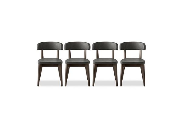 Connubia  Siren Set of 4 Smoke Wooden Leg Dining Chairs | Bed Sava