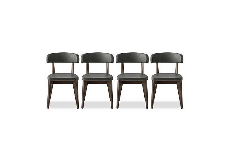 Connubia  Siren Set of 4 Smoke Wooden Leg Dining Chairs | Bed Sava