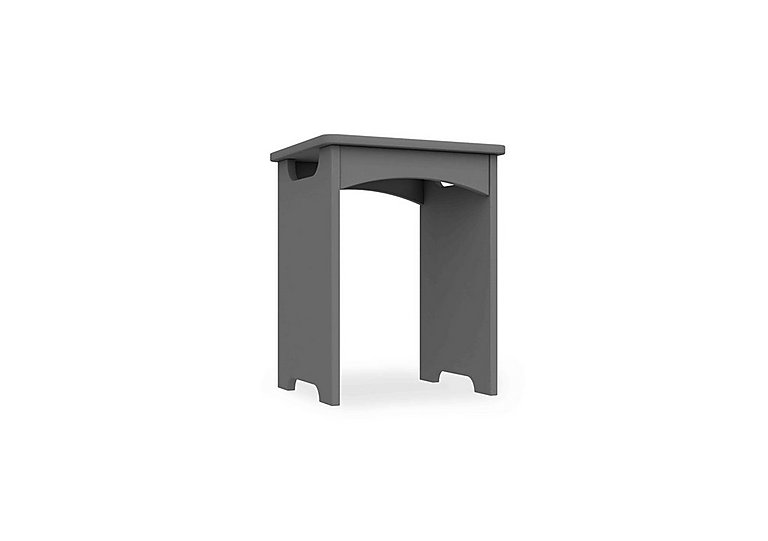 London Bedrooms - Bexley Dressing Table Stool - Dust Grey Gloss