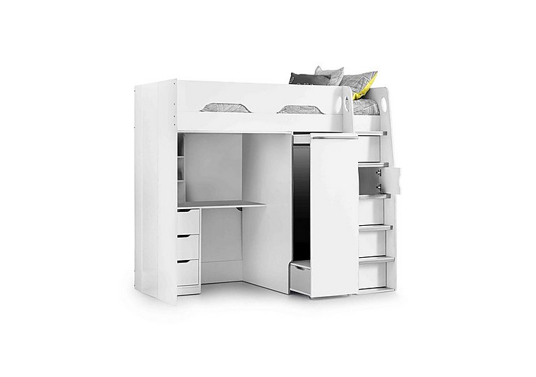 Bjorn High Sleeper with Desk and Storage
