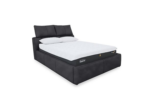 Tyrell Fabric Manual Ottoman Bed Frame  King Size  Charcoal | Bed Sava