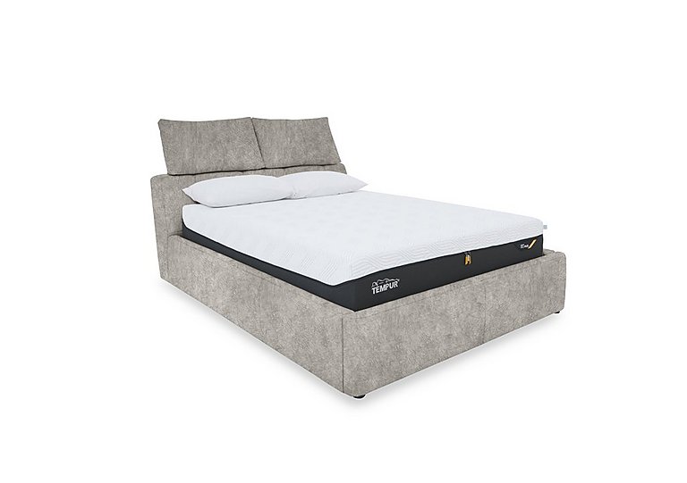 Tyrell Fabric Manual Ottoman Bed Frame - King Size - Grey