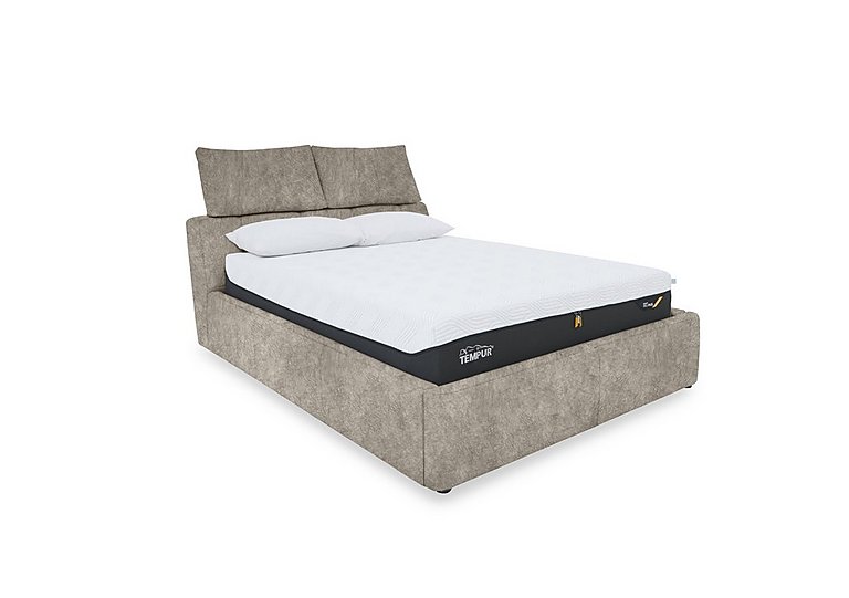 Tyrell Fabric Manual Ottoman Bed Frame - King Size - Mink