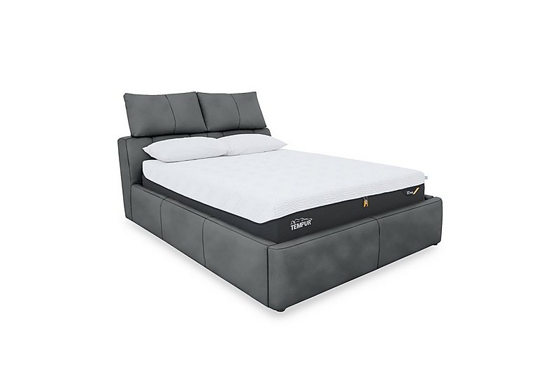 Tyrell Fabric Manual Ottoman Bed Frame - King Size - R20 Pewter