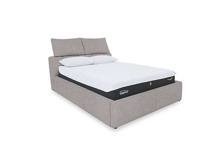 Tyrell Fabric Manual Ottoman Bed Frame - Super King - R27 Pewter
