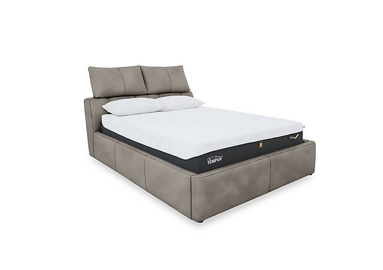 Tyrell Fabric Manual Ottoman Bed Frame - King Size - Marble