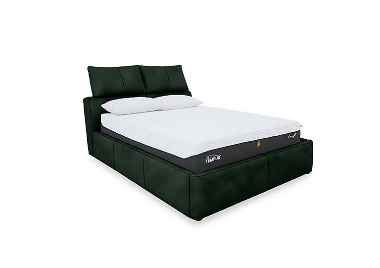 Tyrell Fabric Manual Ottoman Bed Frame - Super King - Dark Green