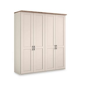 Wiemann  Adeline 4 Door Hinged Wardrobe  Champagne | Bed Sava