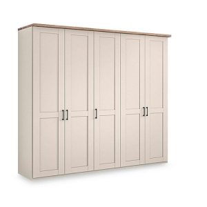 Wiemann  Adeline 5 Door Hinged Wardrobe  Champagne | Bed Sava