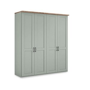 Wiemann  Adeline 4 Door Hinged Wardrobe  Sage | Bed Sava