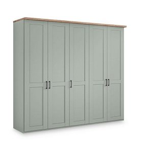 Wiemann  Adeline 5 Door Hinged Wardrobe  Sage | Bed Sava