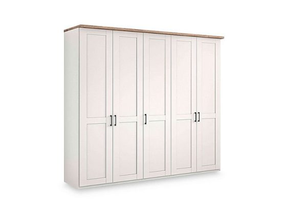 Wiemann  Adeline 5 Door Hinged Wardrobe  White | Bed Sava