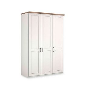 Wiemann  Adeline 3 Door Hinged Wardrobe  White | Bed Sava
