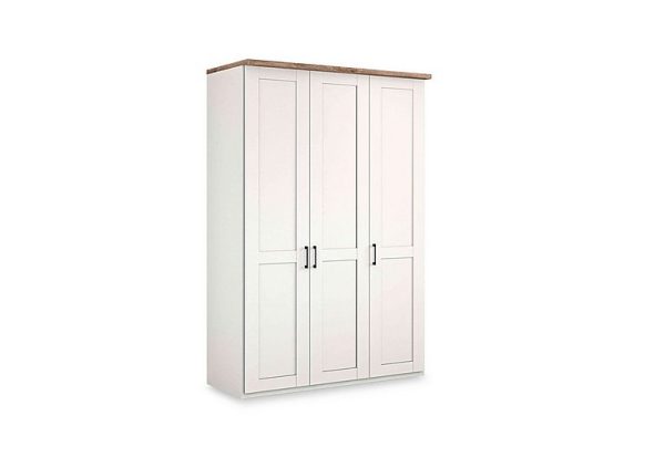 Wiemann  Adeline 3 Door Hinged Wardrobe  White | Bed Sava