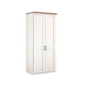 Wiemann  Adeline 2 Door Hinged Wardrobe  White | Bed Sava