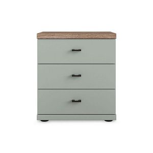 Wiemann  Adeline 3 Drawer Bedside Cabinet  Sage | Bed Sava
