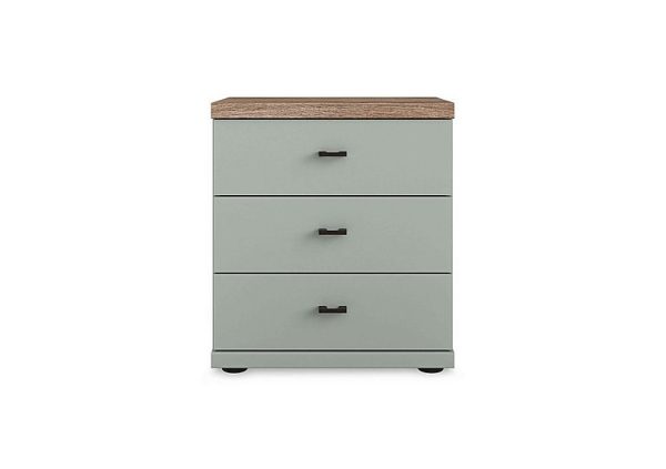 Wiemann  Adeline 3 Drawer Bedside Cabinet  Sage | Bed Sava