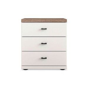Wiemann  Adeline 3 Drawer Bedside Cabinet  White | Bed Sava