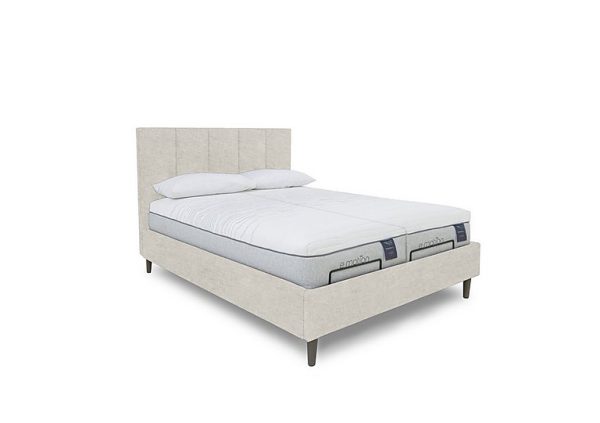 E Motion Aiko Dual Adjustable Bed Frame  King Size  Sandstone Pearl | Bed Sava