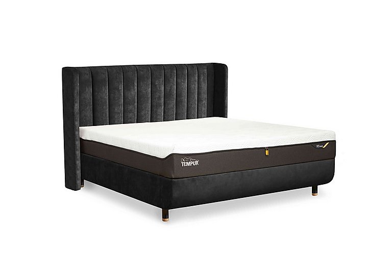 TEMPUR - Arc Disc Bed Frame with Lodret Headboard - Super King with Oak Feet