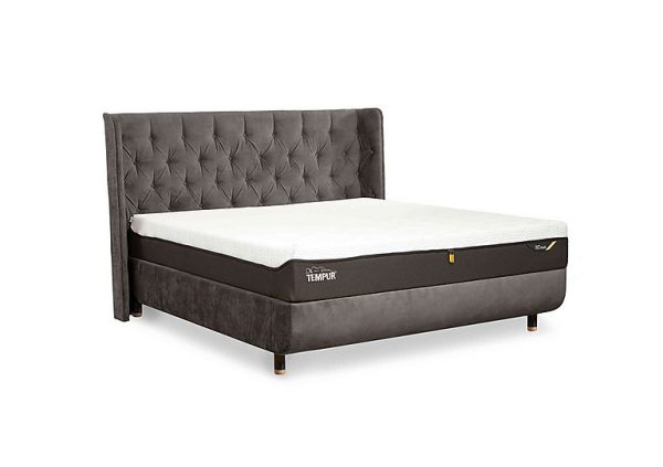 TEMPUR  Arc Disc Bed Frame with Luxury Headboard  Super King with Chrome Feet | Bed Sava