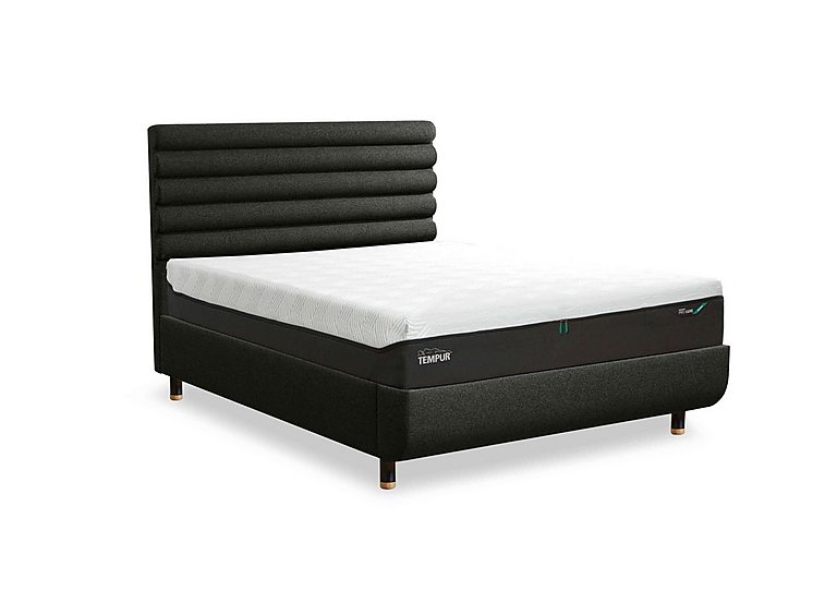 TEMPUR - Arc Disc Bed Frame with Vectra Headboard - Super King with Oak Feet