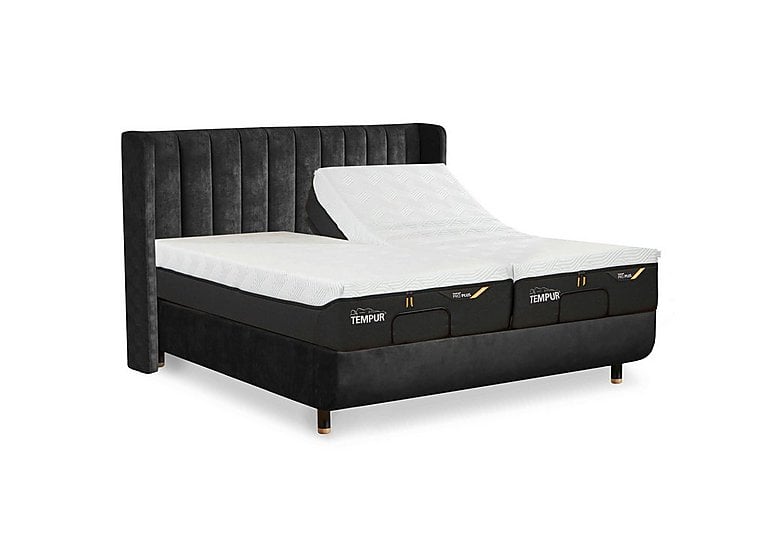 TEMPUR - Arc Ergo Smart Base Bed Frame with Lodret Headboard - King Size with Oak Feet