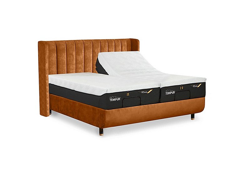 TEMPUR - Arc Ergo Smart Base Bed Frame with Lodret Headboard - King Size - Matt Black