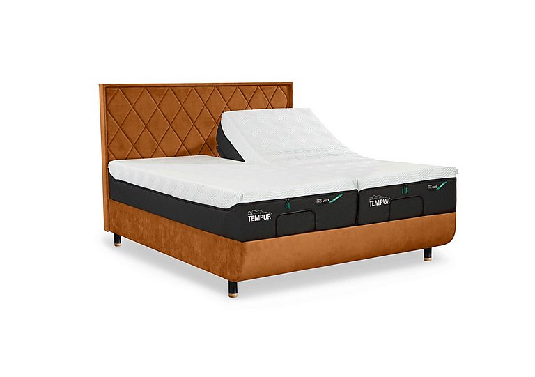 TEMPUR - Arc Ergo Smart Base Bed Frame with Quilted Headboard - Super King
