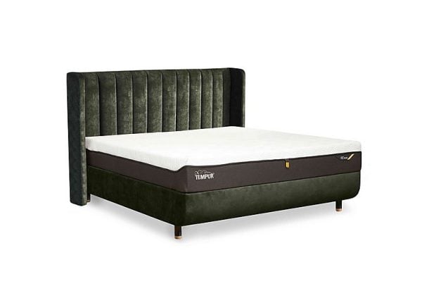TEMPUR  Arc Disc Ottoman Bed Frame with Lodret Headboard  King Size  Natural Ash | Bed Sava