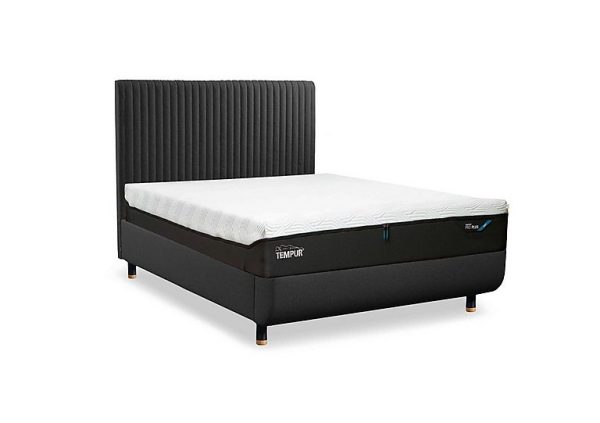 TEMPUR  Arc Disc Ottoman Bed Frame with Vertical Headboard  Super King with Oak Feet | Bed Sava