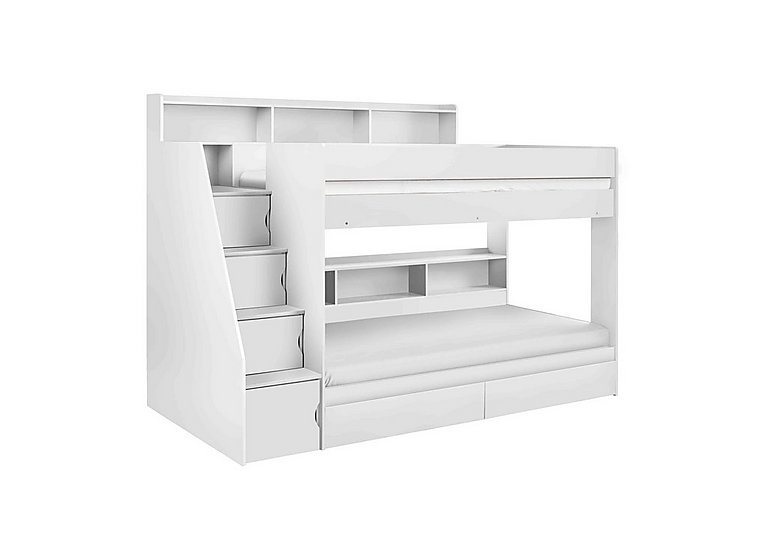 Astrid Staircase Bunk Bed - White