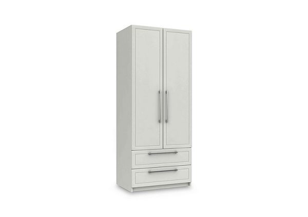 London Bedrooms  Bexley 2 Door Combi Wardrobe  White | Bed Sava