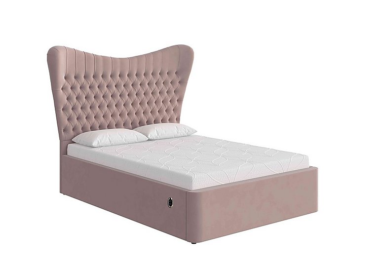 Caesar Electric Ottoman Bed Frame - Double - Velvet Blu