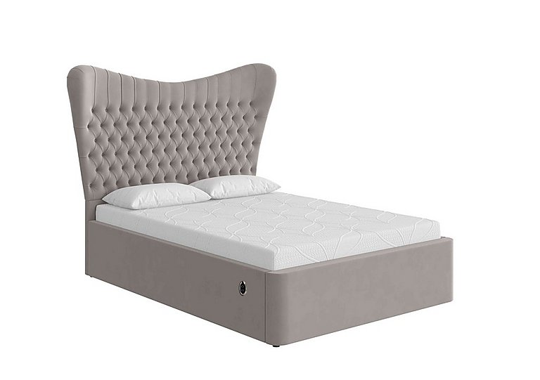 Caesar Electric Ottoman Bed Frame - Double - Velvet Slate